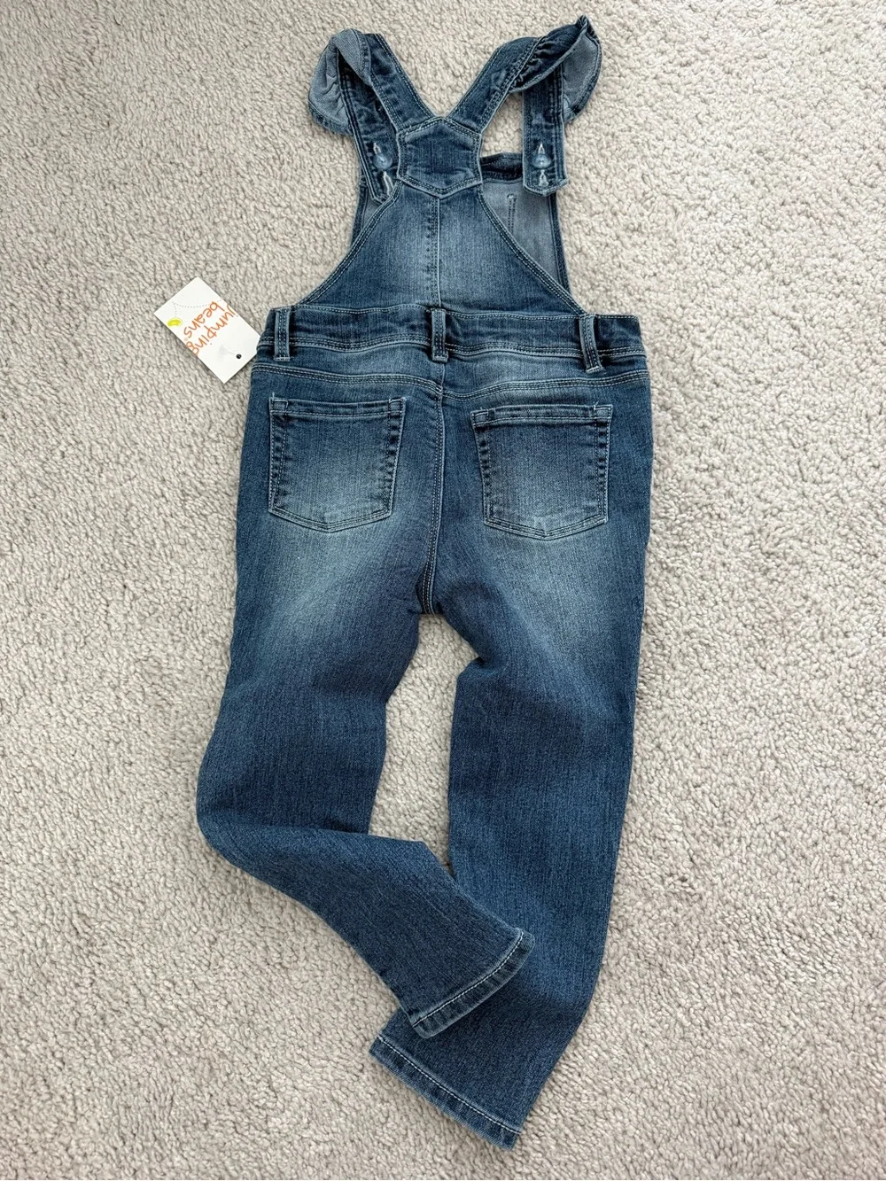 Jumping beans Dark Blue Denim Girls' Overalls Size 4T- Brand New